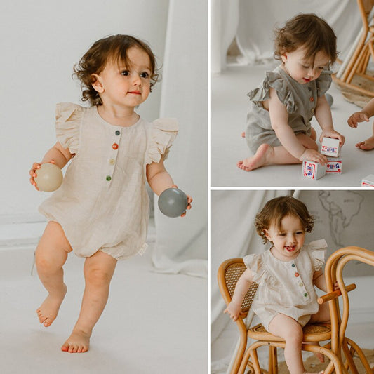 Button Bubble Romper