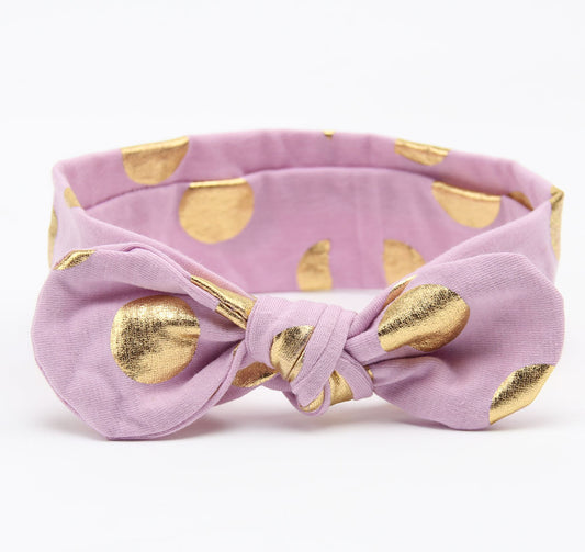 Polka dot bow headbands