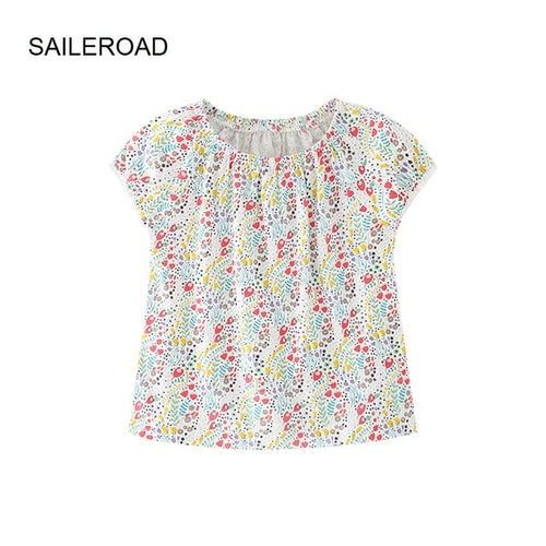 Gathered Floral Tee